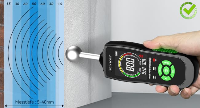 Feuchtigkeitsmessgerät Wand RDINSCOS Feuchtemessgerät Mauerwerk