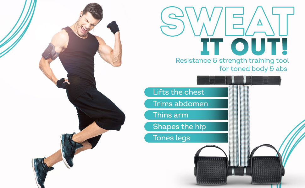 Double Spring Tummy Trimmer 4 Sweat it Out for Resistance and strength training tool for toned body and abs