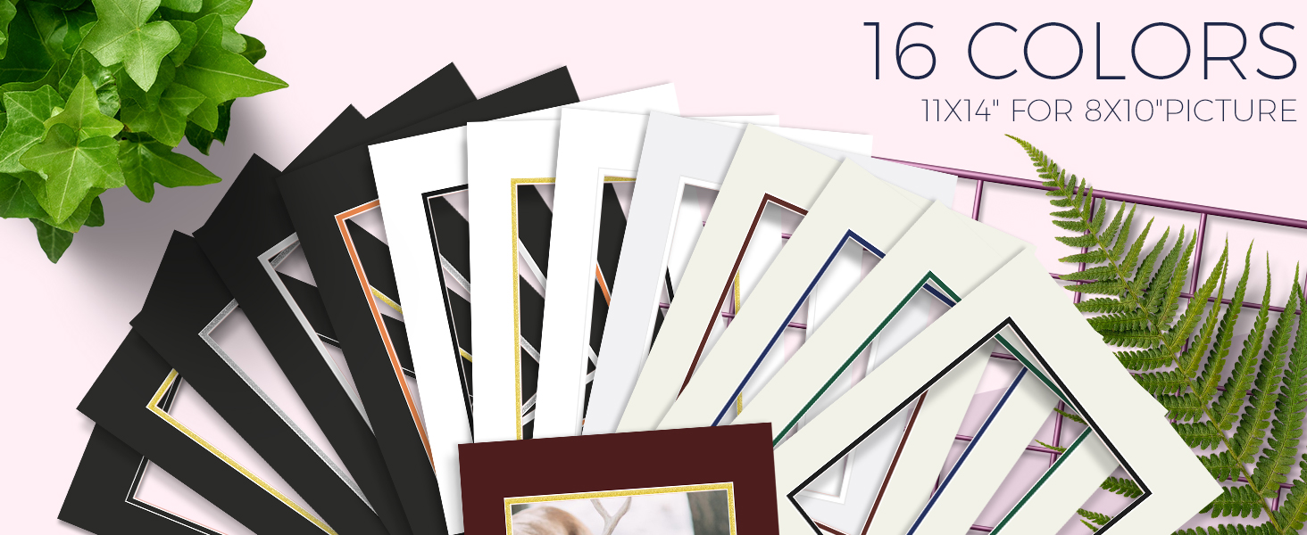 Golden State Art, 11x14 Double Mats for 8x10 for Photos