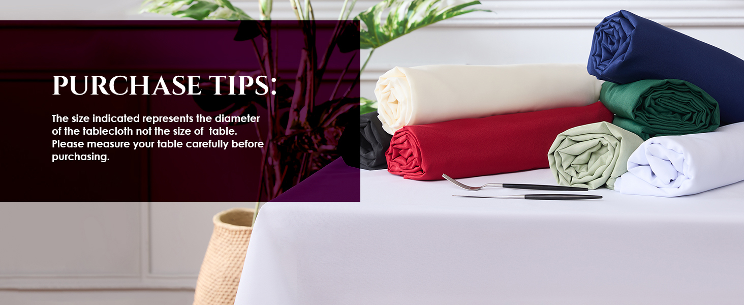 Tablecloths Stain Wrinkle Resistant Washable Polyester Table Cloths for Buffet Parties Wedding