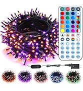 Brizled Color Changing Christmas Lights, 66ft 200 LED RGB Halloween String Lights with Remote, Di...