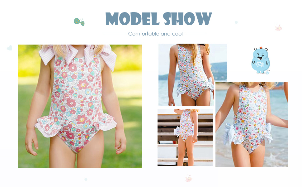 Baby Girls One Piece Bathing Suit