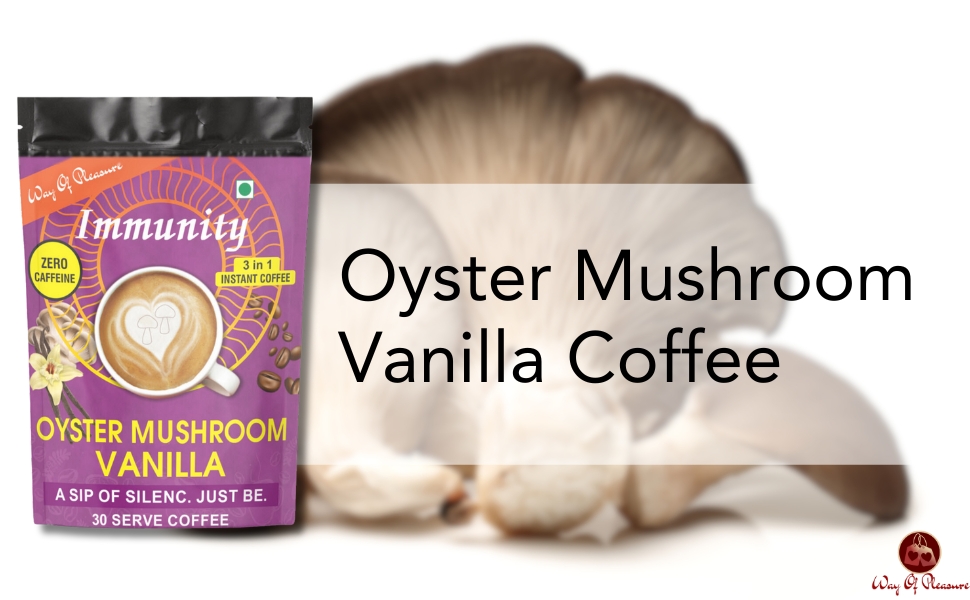 Way Of Pleasure Oyster Mushroom Vanilla Flavor Instant Coffee Caffeine