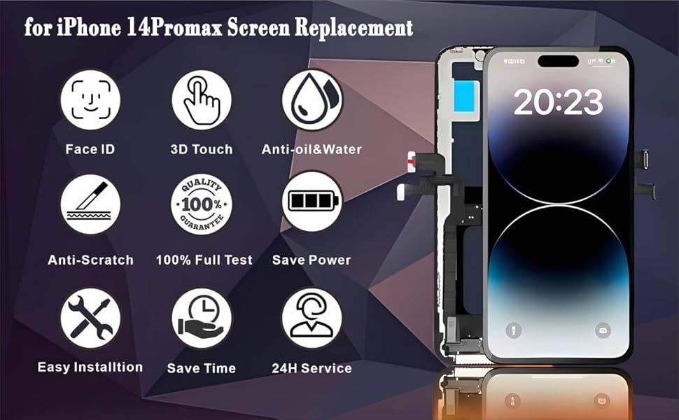 Amazon.com: JG-TR for iPhone 14 Pro Max Screen Replacement