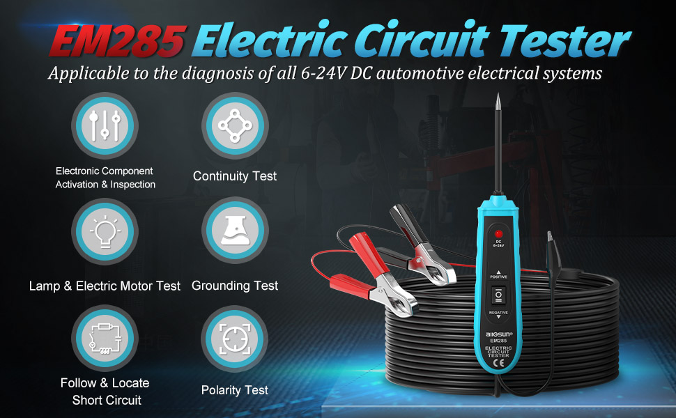 VXSCAN EM285 Automotive Electric Circuit Tester with Test