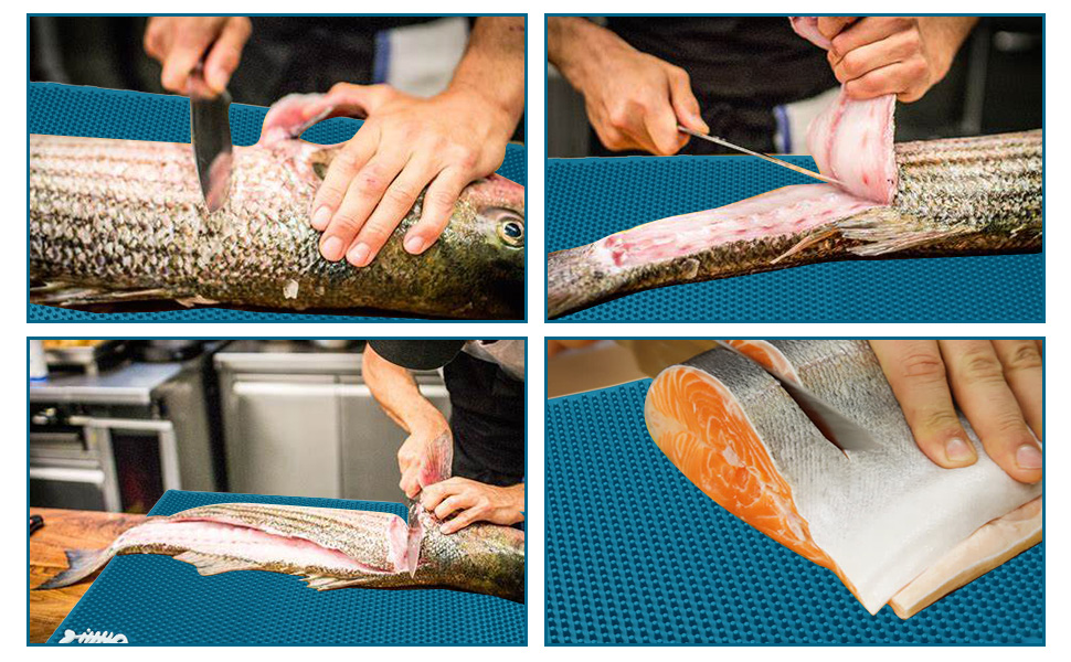 HNeekyr Fish Fillet Mat 14"x28",Portable Fish Cleaning