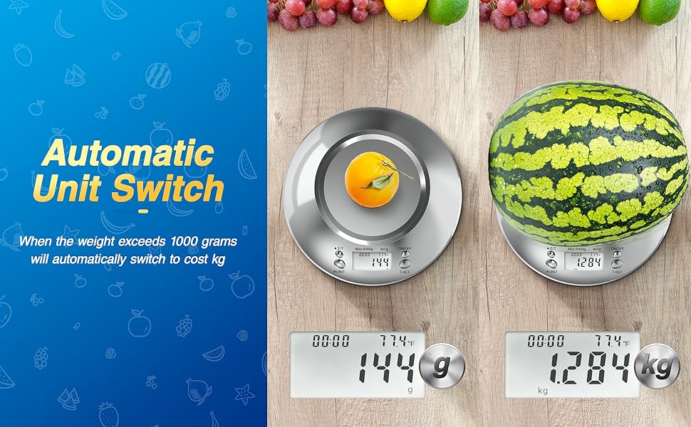 GRAM PRES Kitchen Food Scale Digital Weight Grams And Oz，Professional