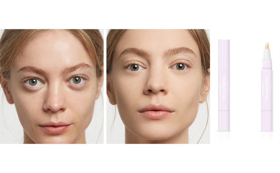 NALACAL Liquid Highlighter Makeup Pen, Matte Highlighter for Face Brightening, Natural Brightening Cushion Blush Stick Fine Matte for Women (Pink, 5ml) 6 Matte Highlighter for Face Brightening