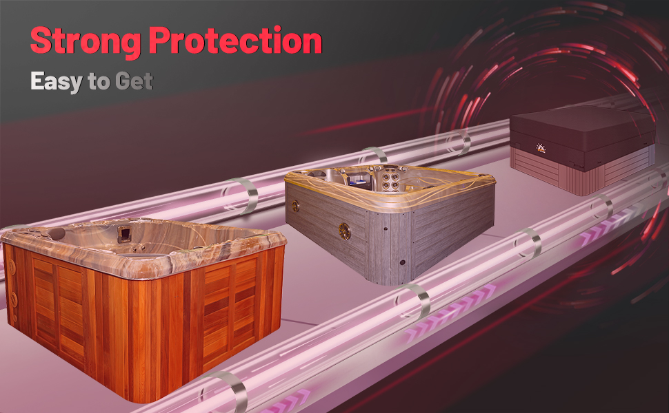 Zettum Hot Tub Cover 600D Spa Cover Protector Waterproof