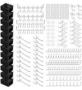 CAMMOO 280 Piece Pegboard Hooks Kit, with 16 Hook Types, Fits Both 1/8