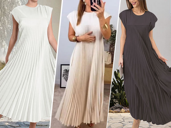 セットアップ　MANY WAY LAYERED PLEATS DRESS Pleats Please Issey Miyake Warp Pleated Striped Midi-Dress