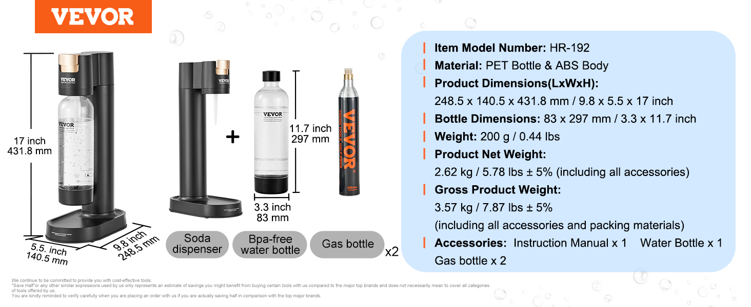 Sparkling Water Maker Starter Kit