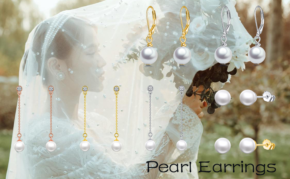 simple yet elegant pearl earrings for women