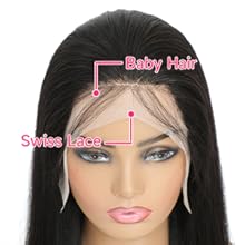 Straight lace front wigs human hair 13x4 pre plucked wigs for black women 