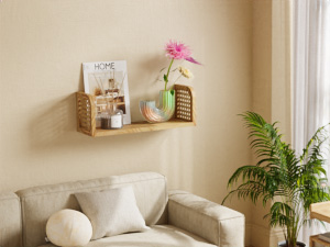 rattan shelves