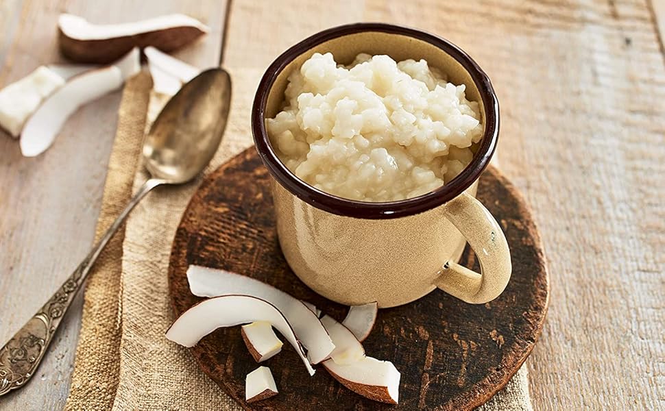 RUF Tassen Kokos-Reis mit Kokos-Raspeln, Instant Reisbrei aus der Tasse ...
