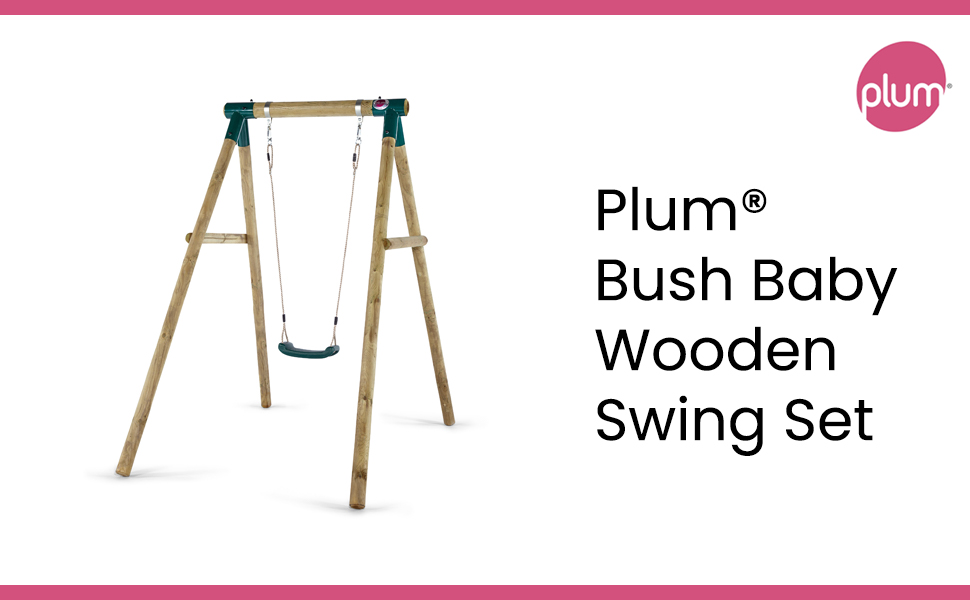 Plum® Bush Baby® Wooden Swing Set Playwell