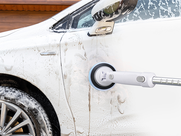 shower scrubber with long handle