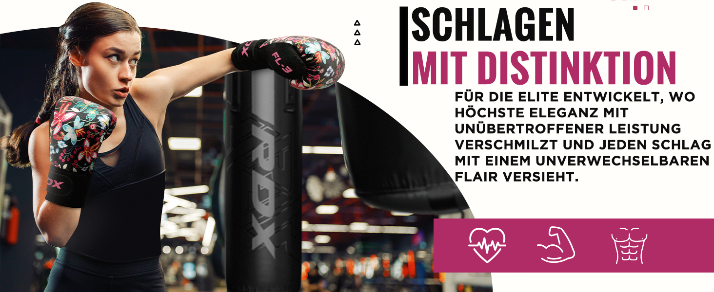 RDX Boxhandschuhe Frauen Damen, Kickboxen Muay Thai Sparring