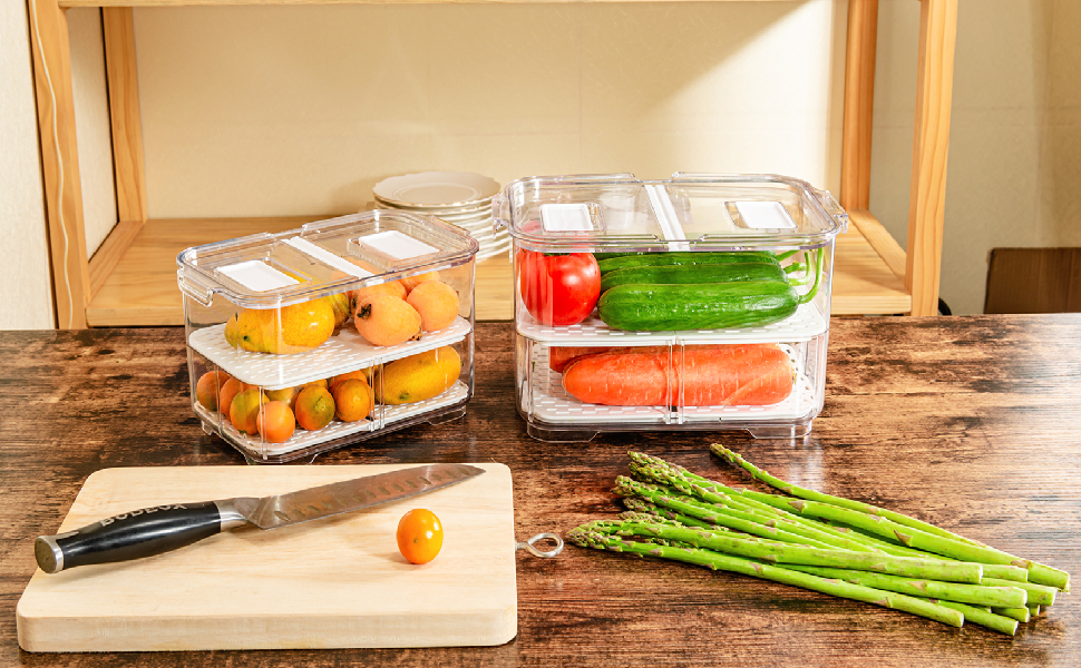 blitzlabs Lettuce Keeper Fridge Food Storage Container