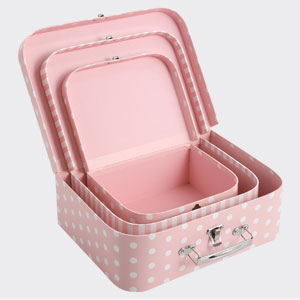 Amazon.com: Anndason Set of 3 Paperboard Suitcases Storage