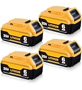 Xmenany 6.0Ah Li-ion Battery Replacement for Dewalt 20V Max Battery DCB200 DCB206 DCB181 DCB180 D...