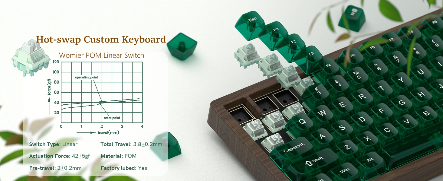 keyboard 75% Wireless Mechanical Custom Keyboard RGB Hot Swappable