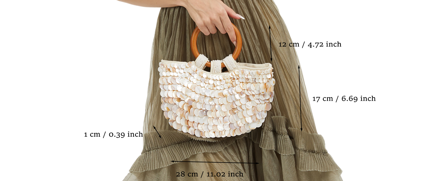 Seashell Beaded Clutch