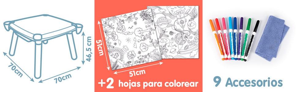 7600420400 TAVOLO CREATIVO CON ACCESSORI