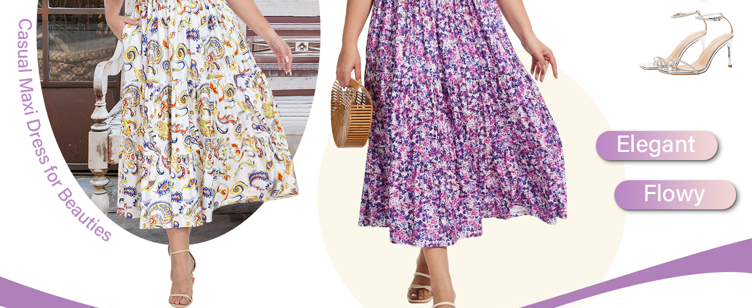 long flowy dresses for women, floral dress for women plus size