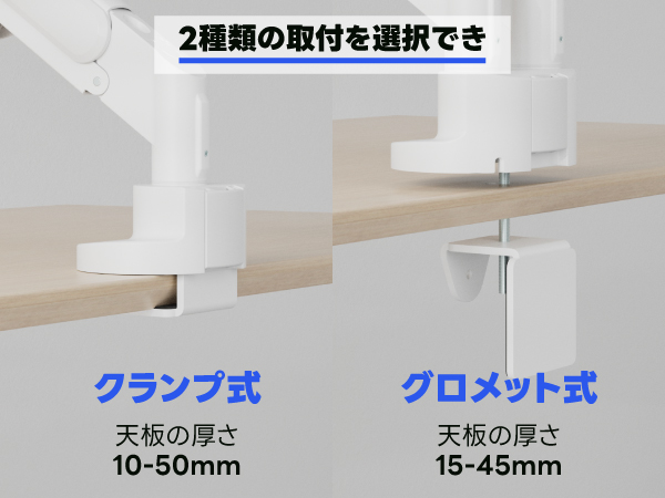 Amazon.co.jp: METIYA 省スペースモニターアーム 2画面 ホワイト