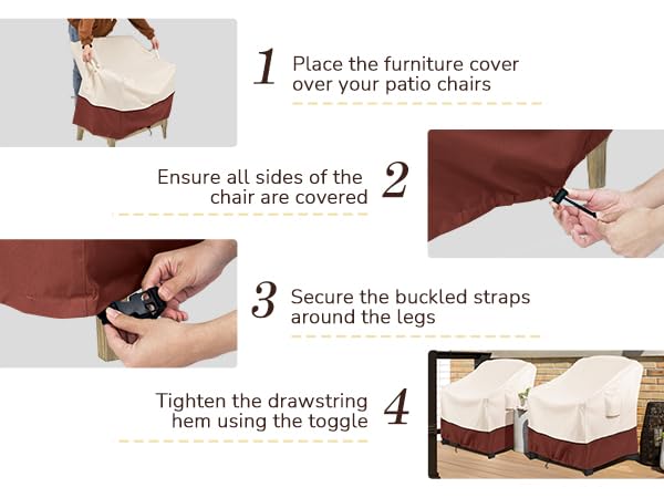 4-step easy install your chair cover