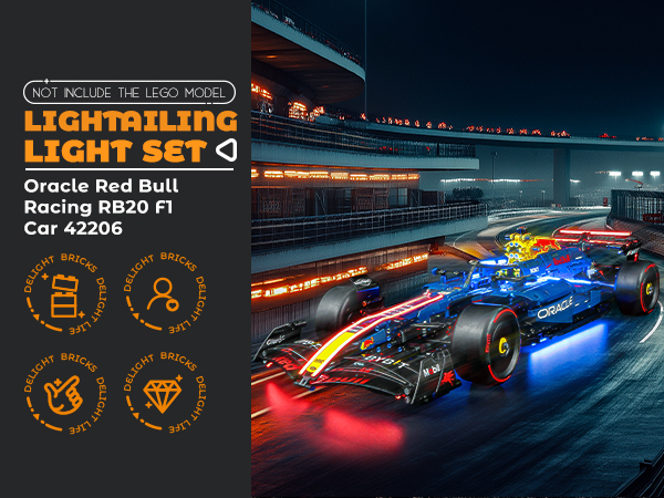 レッドブル　ライト Light Kit for LEGO Technic Oracle Red Bull Racing RB20 F1