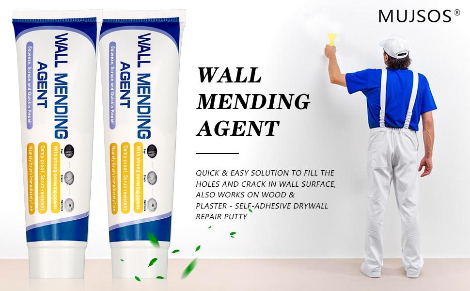 Spackle Wall Repair Kit, 2 Pack Safe Mend Wall Repair with 4" X 4" Wall