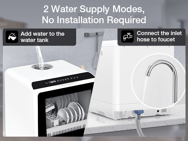 2 Water Supply Modes, No Installation Required