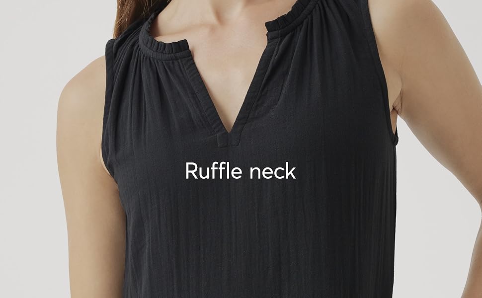Ruffle neck