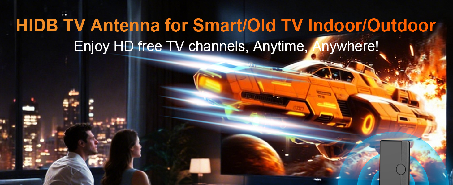 HIDB TV Antenna for Smart/Old TV Indoor/Outdoor