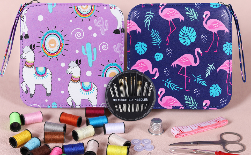AUERVO Mini Sewing Kits, Needle and Thread Kit with Basic Sewing