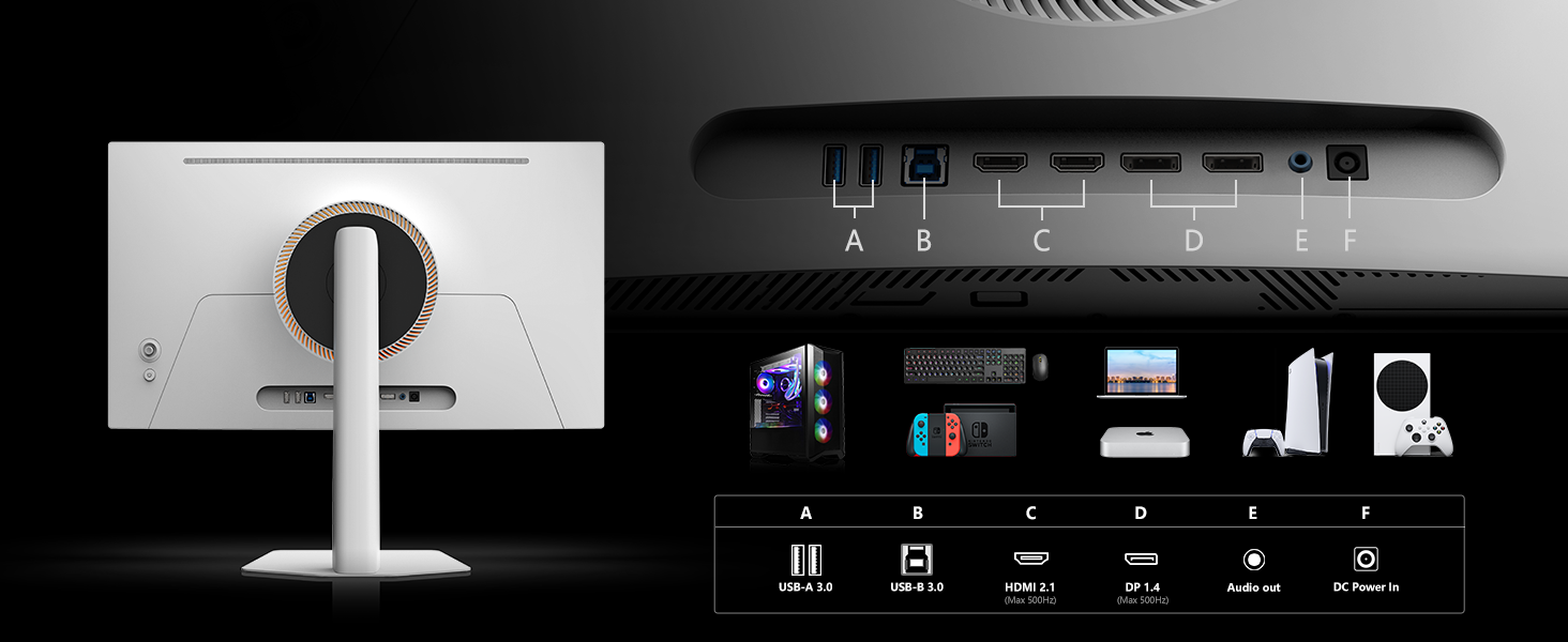 oled monitor gaming 1440p 500hz pc computer console display 240hz 360hz innocn monitor