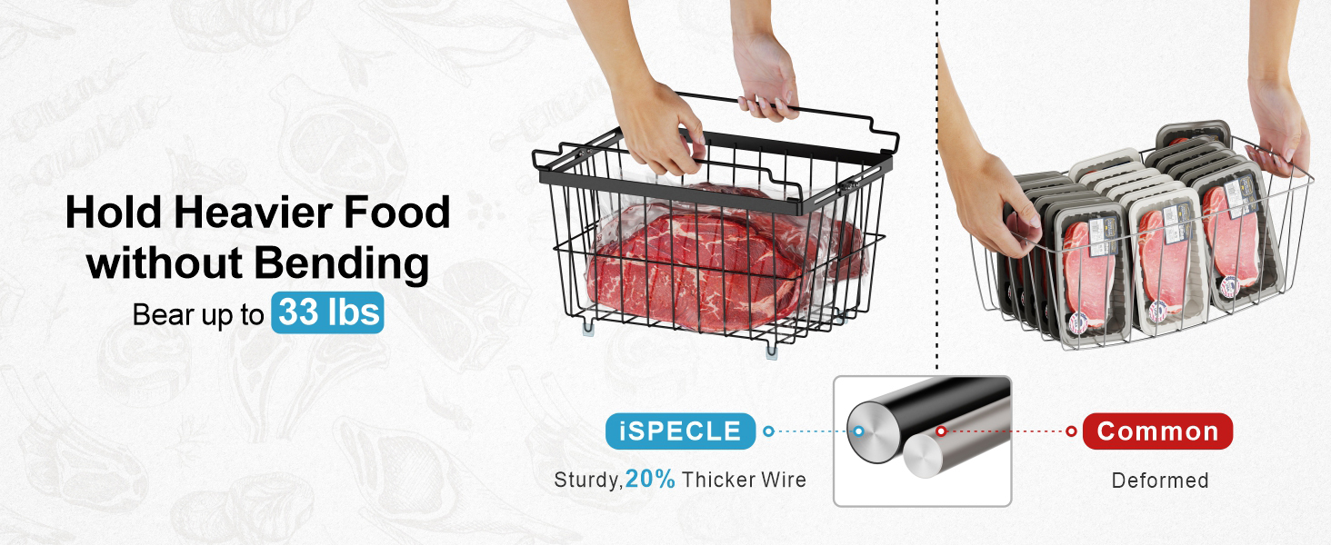 Freezer baskets for chest freezer