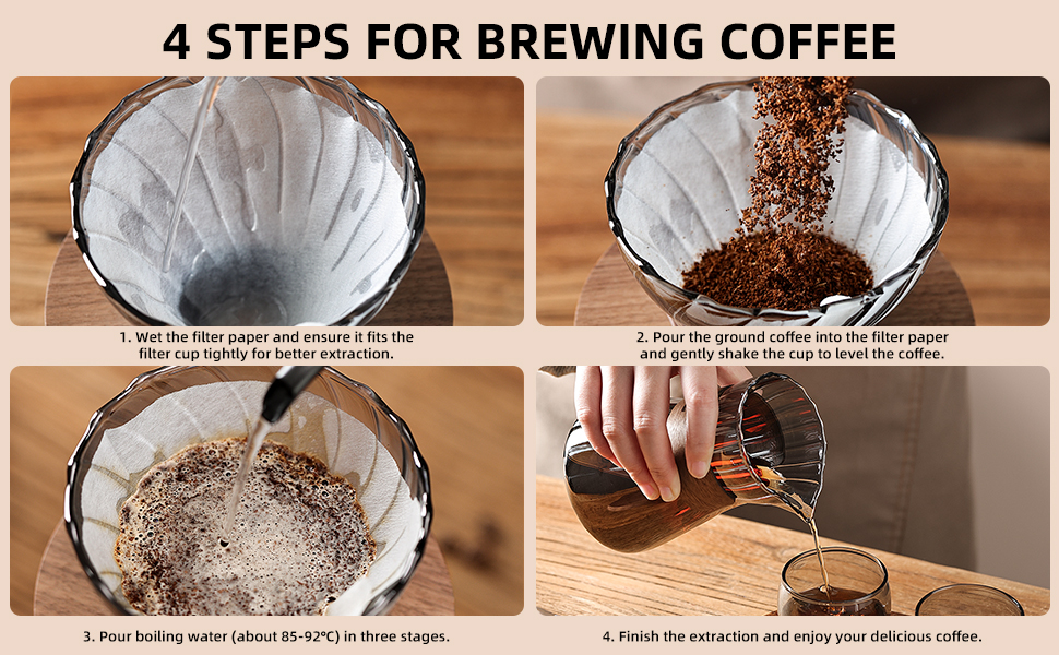 steps for brewing coffee