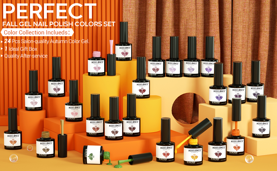 fall autumn brown gel nail polish