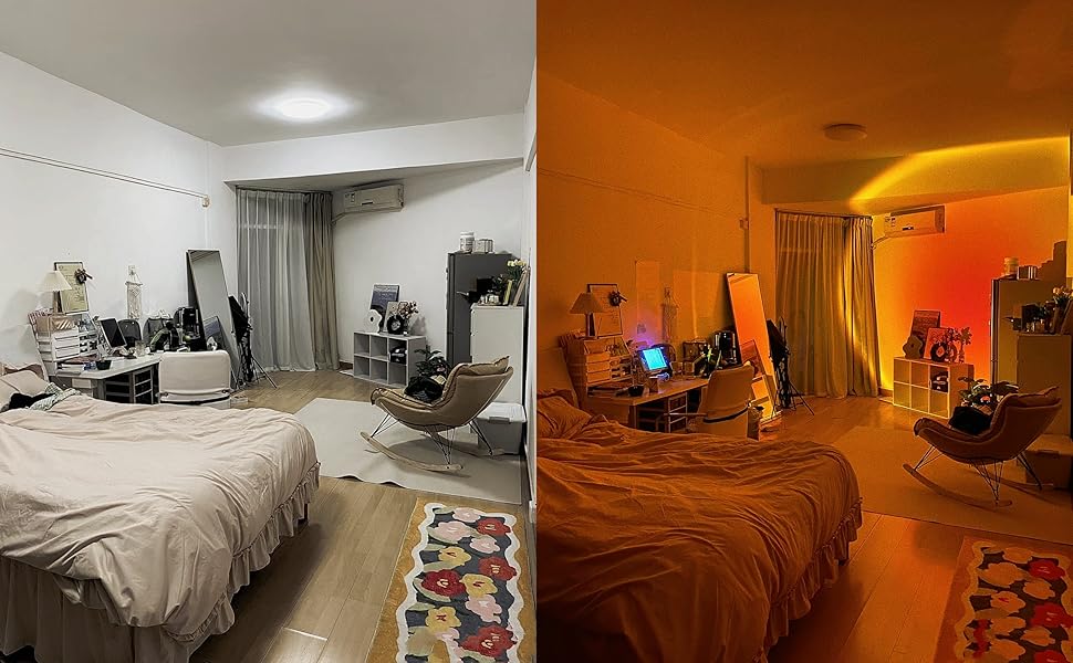 QUIGO Sunset Lampe Coucher de Soleil Veilleuse Led Chambre, Sunset Lamp Projector avec Rotation