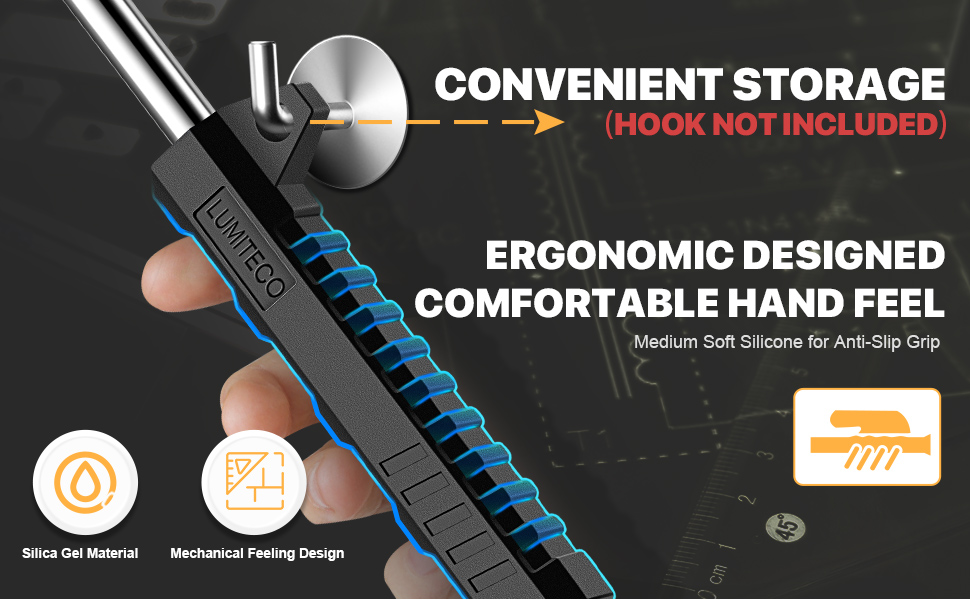 14" Extended Reach Dual Head Air Chuck, 2Way Connection 1/