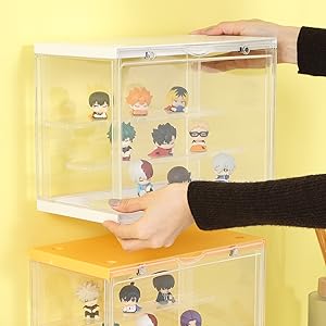 【美品】コレクションケース　白 ガラスコレクションケースJONY 前面・左右にはガラスを使用し