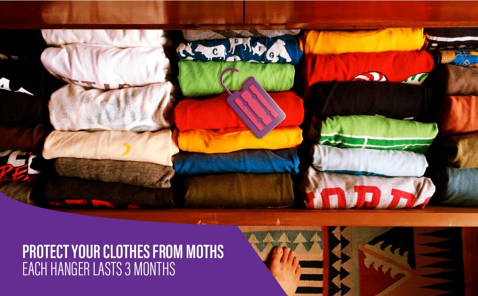 INTROL Lavender Moth Killer Hangers Large 8 pack Moth Wardrobe