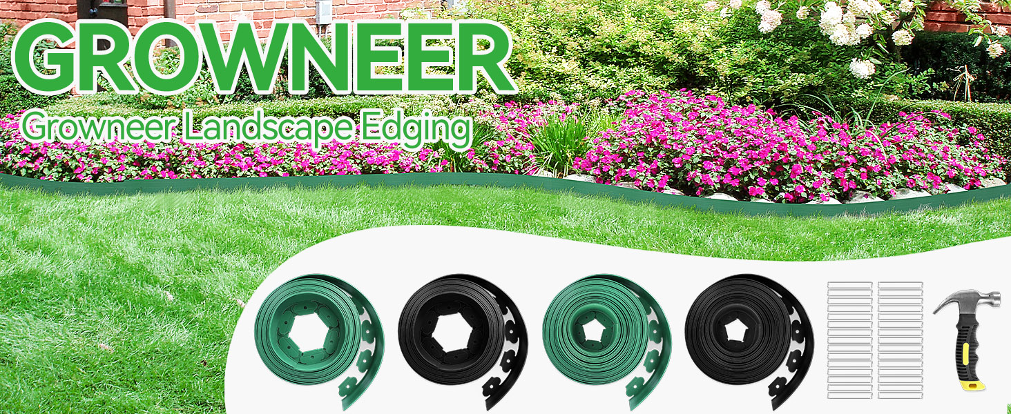 GROWNEER 2 in Tall, 66FT NoDig Landscape Edging
