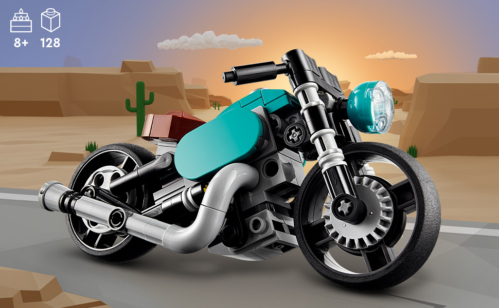 LEGO 31135 Creator 3 w 1 Motocykl vintage, Klasyczny Zabawkowy Motor ...