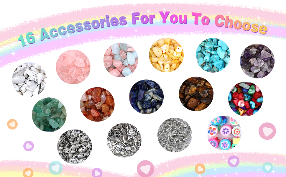 Dsaren 886 Pezzi Perline Pietre Naturale Preziose Pietre