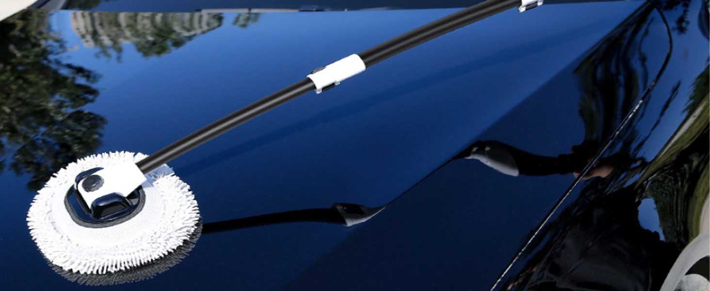 44inch Car Wash Brush Mop, Stretchable Car Chenille Microfiber Wash